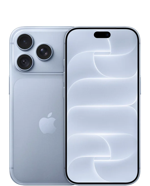 Complete iPhone 18 Pro in Glacier, front and back