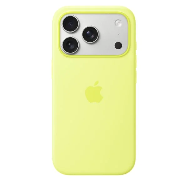 iPhone 17 Pro Silicone Case with MagSafe – Neon Yellow