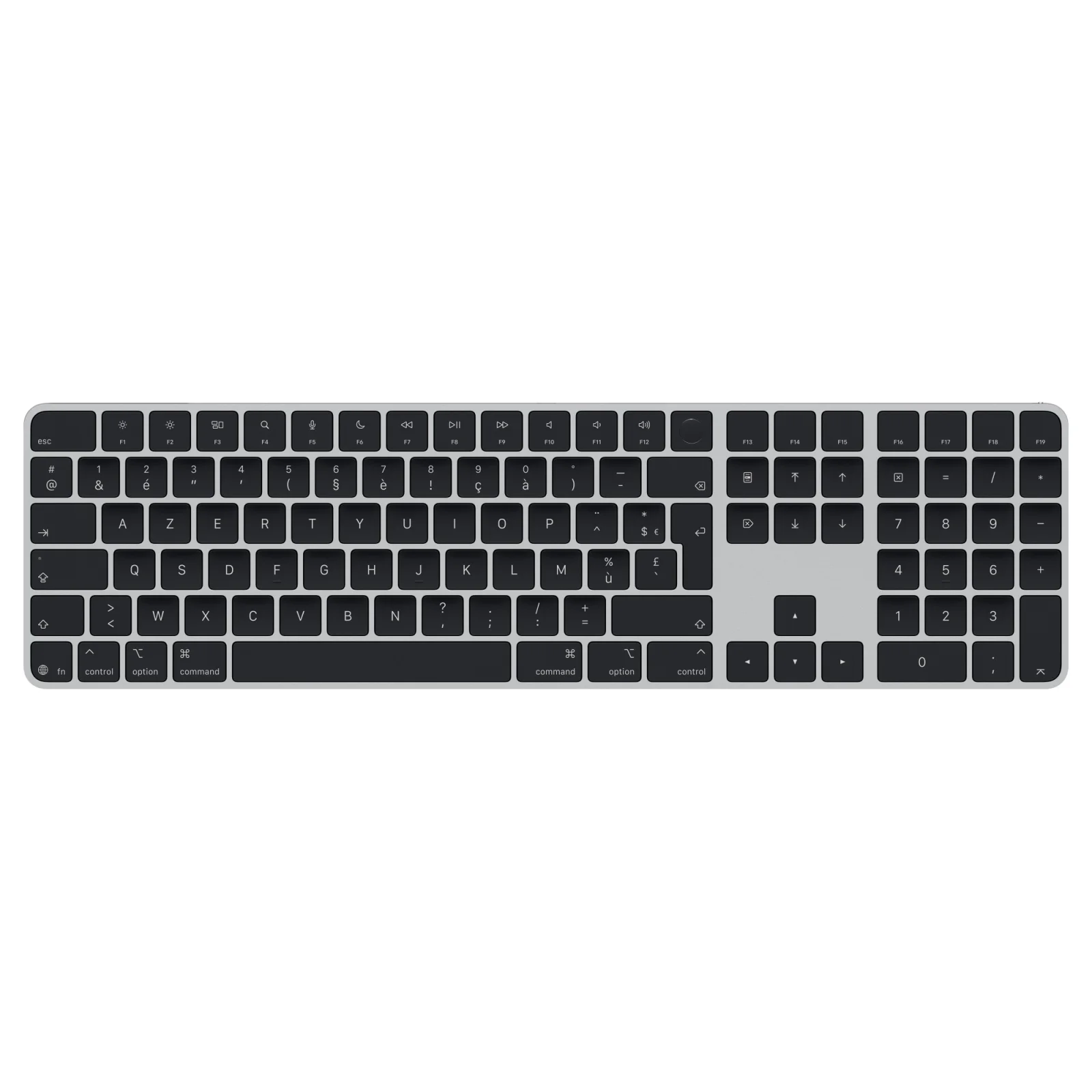 Magic Keyboard with Touch ID and Numeric Keypad for Mac models with Apple silicon (USB‑C) - French - Black Keys