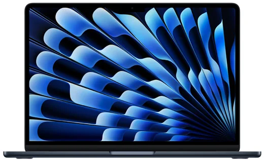 colour macbook air m5 midnight product photograph
