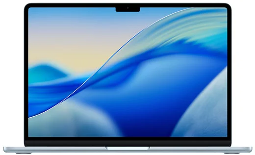 colour macbook air mx skyblue product photograph