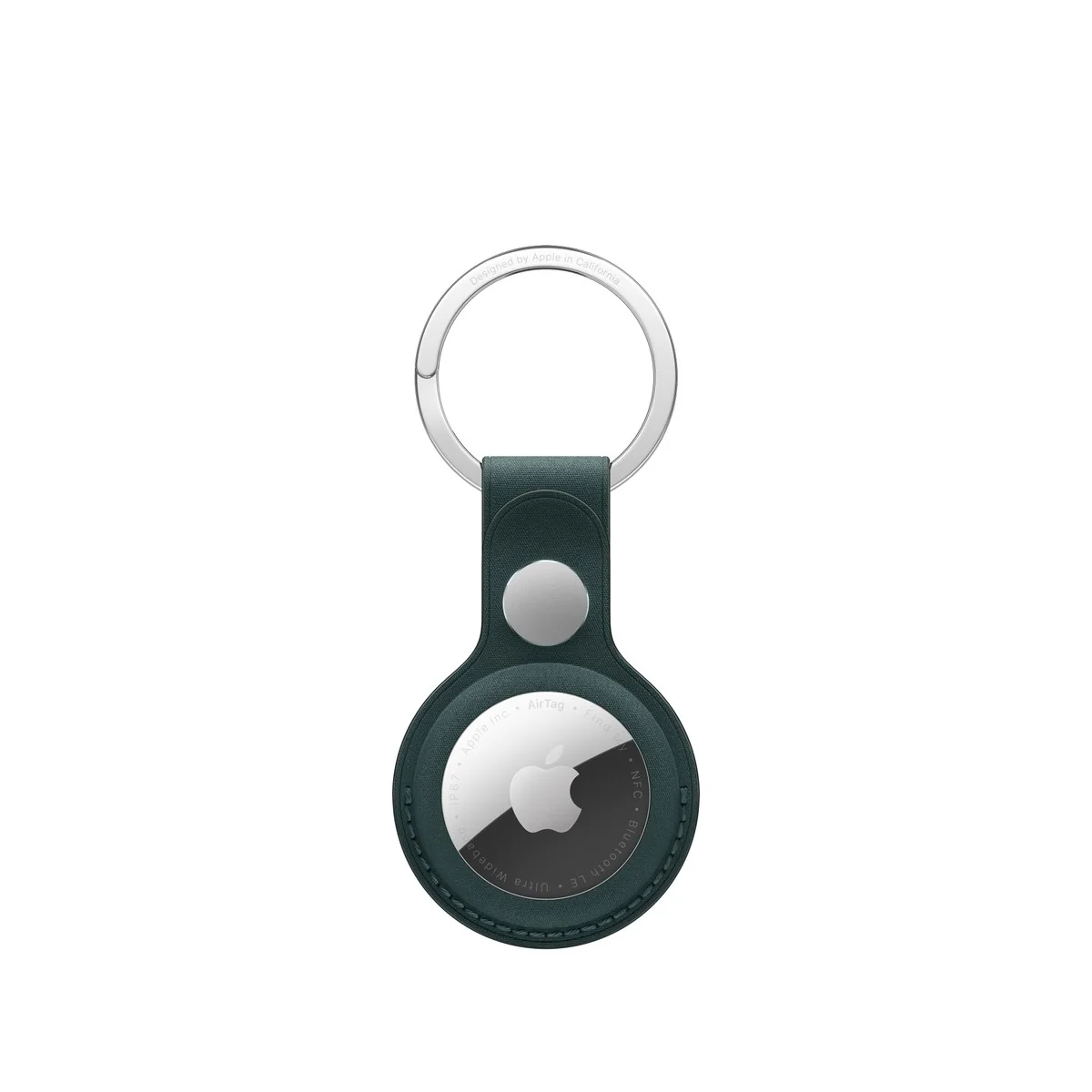 AIRTAG FINEWOVEN KEY RING - DARK GREEN