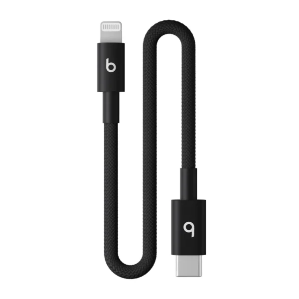 BEATS USB-C TO LIGHTNING WOVEN SHORT CABLE (20 CM) - BOLT BLACK