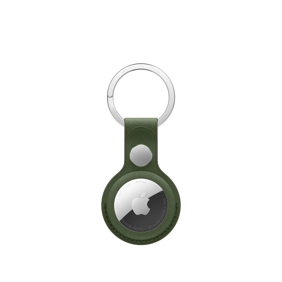 AIRTAG FINEWOVEN KEY RING - MOSS