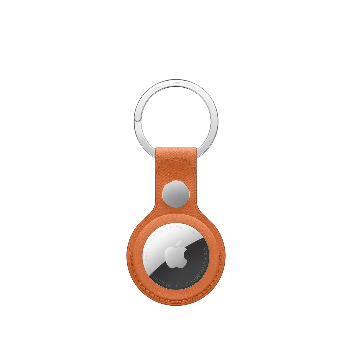 AIRTAG FINEWOVEN KEY RING - FOX ORANGE
